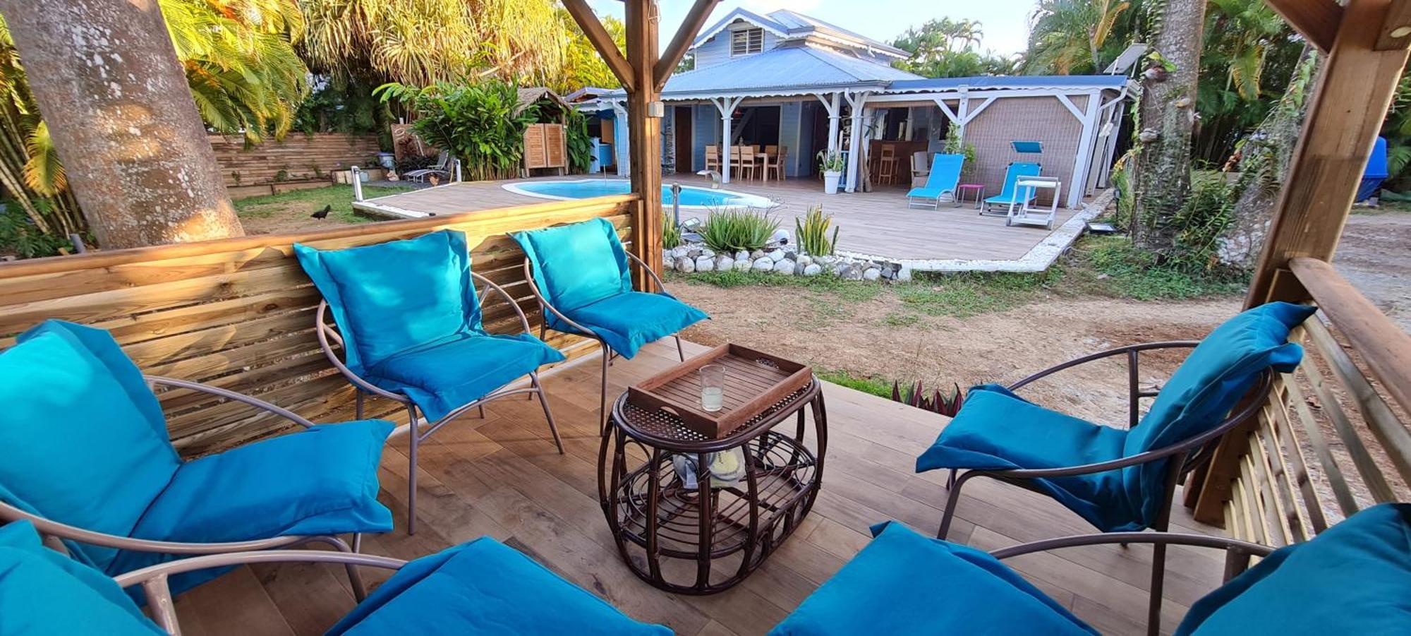 Gite Kaz A Topaze, Piscine, Jardin Tropical Sainte-Rose Eksteriør bilde